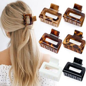Auseibeely front packaging showing six tortoiseshell clips, neat gift-ready set benefit