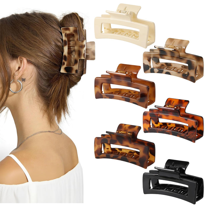 Auseibeely front packaging displaying six tortoise and neutral clips, stylish gifting