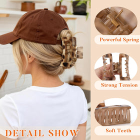 Auseibeely clip holding a high bun on thick hair for all-day security