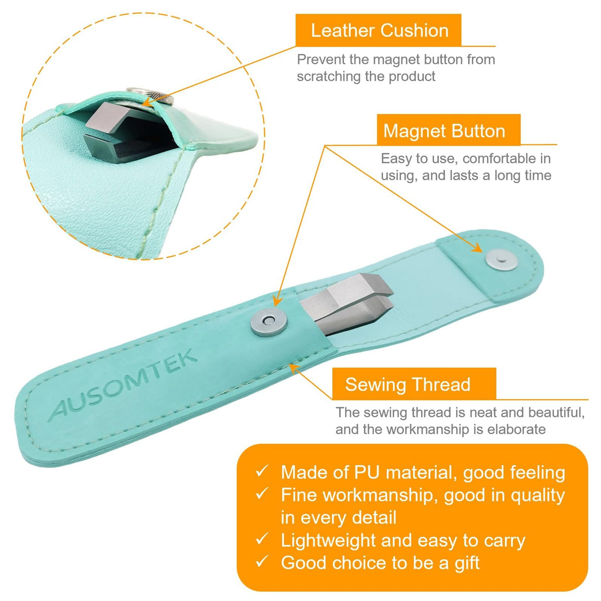 AUSOMTEK tweezers in use shaping an eyebrow for accuracy