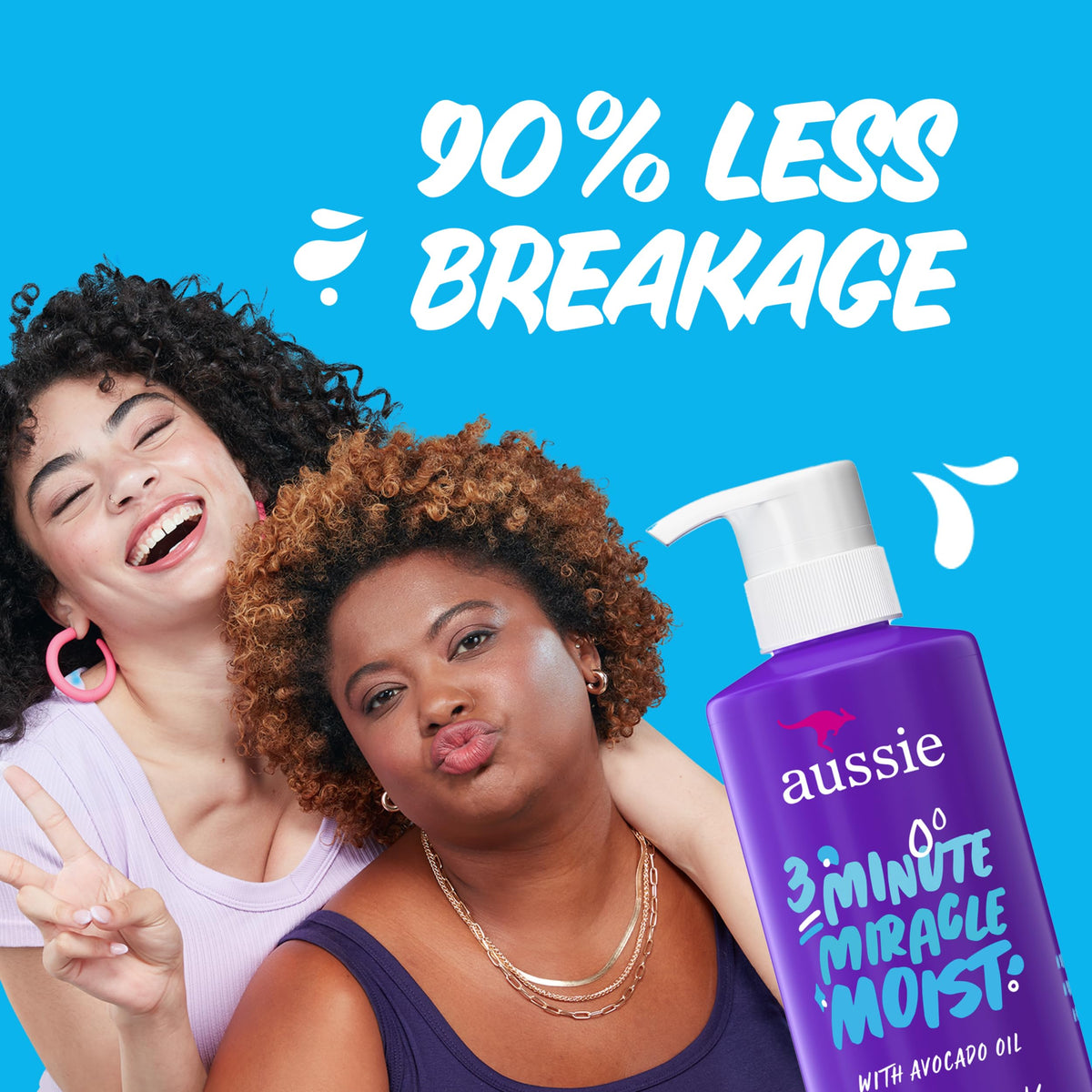 Aussie label close-up highlights avocado and jojoba oil ingredients and benefits