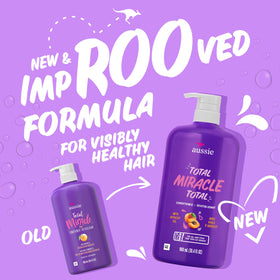 Aussie conditioner texture pouring from bottle, showing creamy slip and moisture