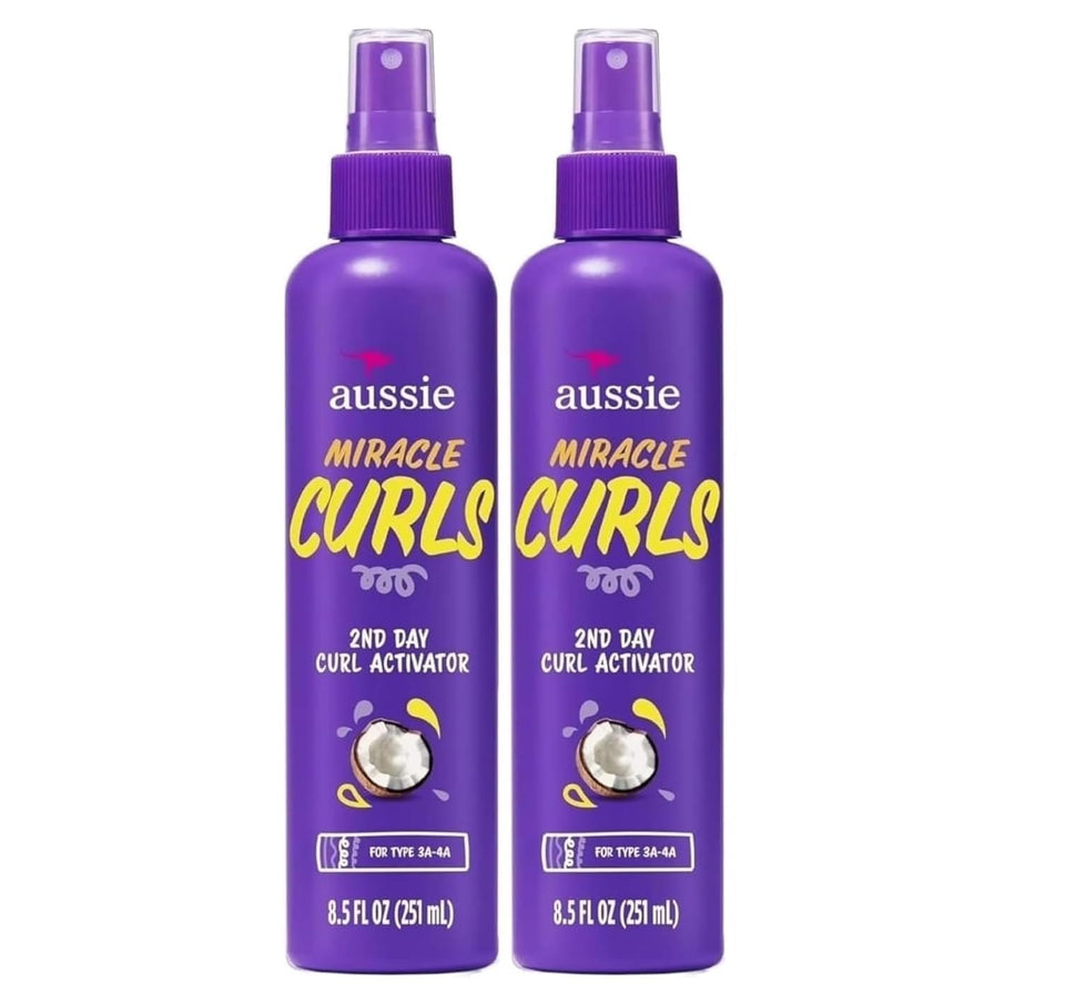 Aussie front packaging showing two bottles and clear product benefit
