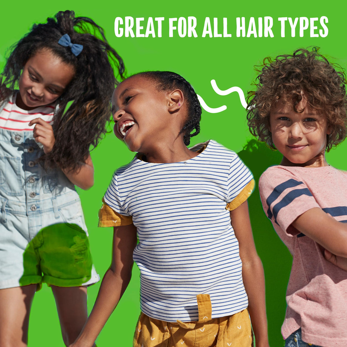 Aussie kids detangler spray mist demonstrating easy combing and quick styling