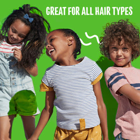 Aussie kids detangler spray mist demonstrating easy combing and quick styling