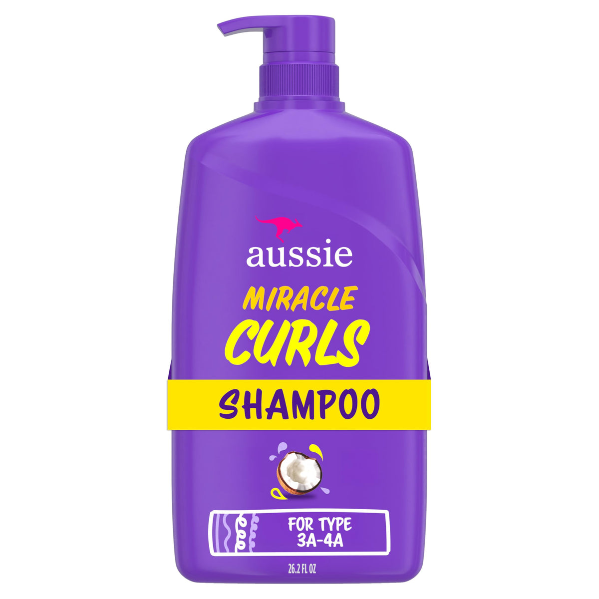 Aussie bottle front packaging showing product and curl benefit