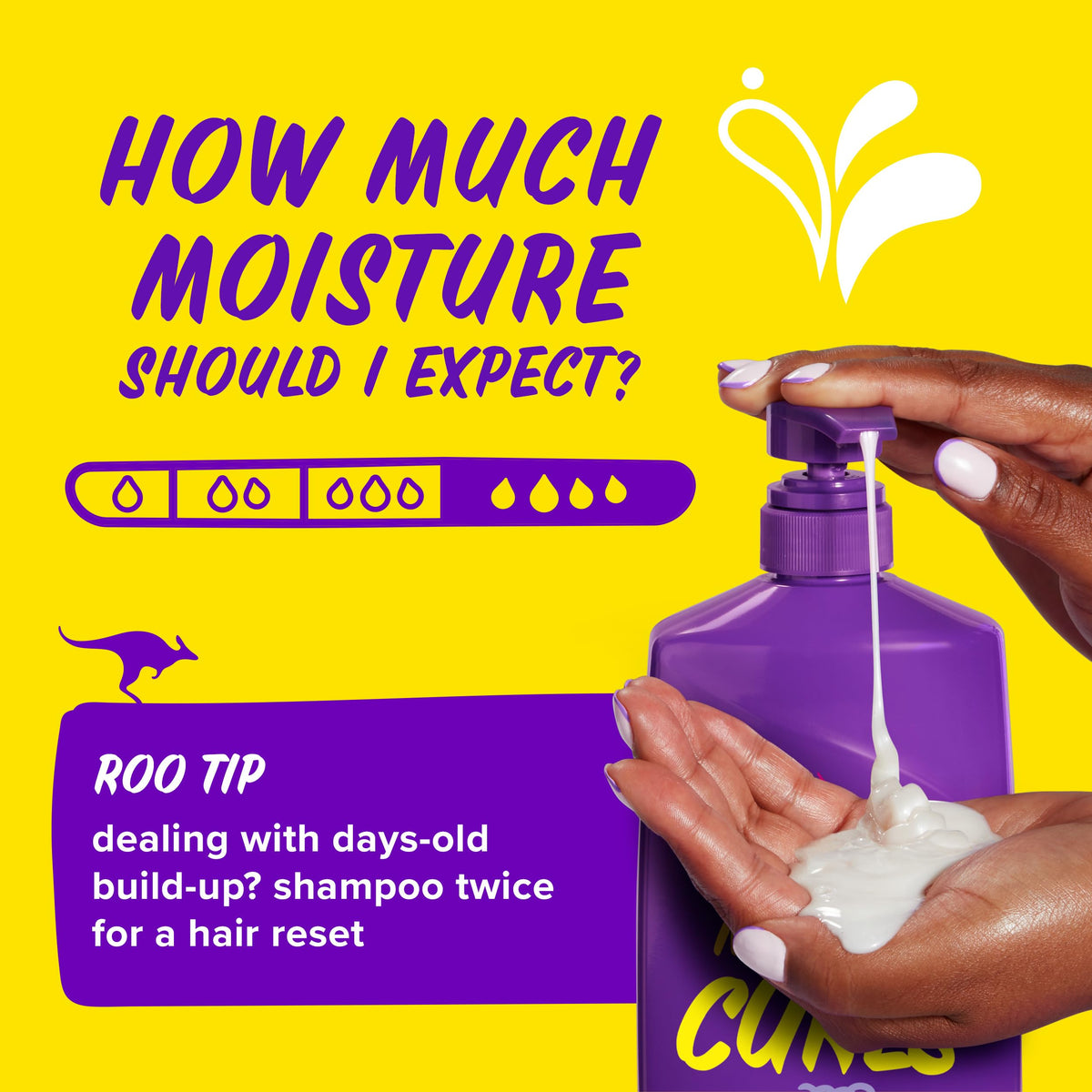 Aussie shampoo creamy foam texture demonstrating gentle cleanse