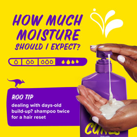 Aussie shampoo creamy foam texture demonstrating gentle cleanse