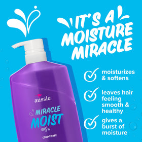Creamy conditioner texture from Aussie showing rich consistency and smooth application