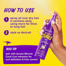Aussie bottle in hand illustrating 8.5 fl oz size for travel convenience