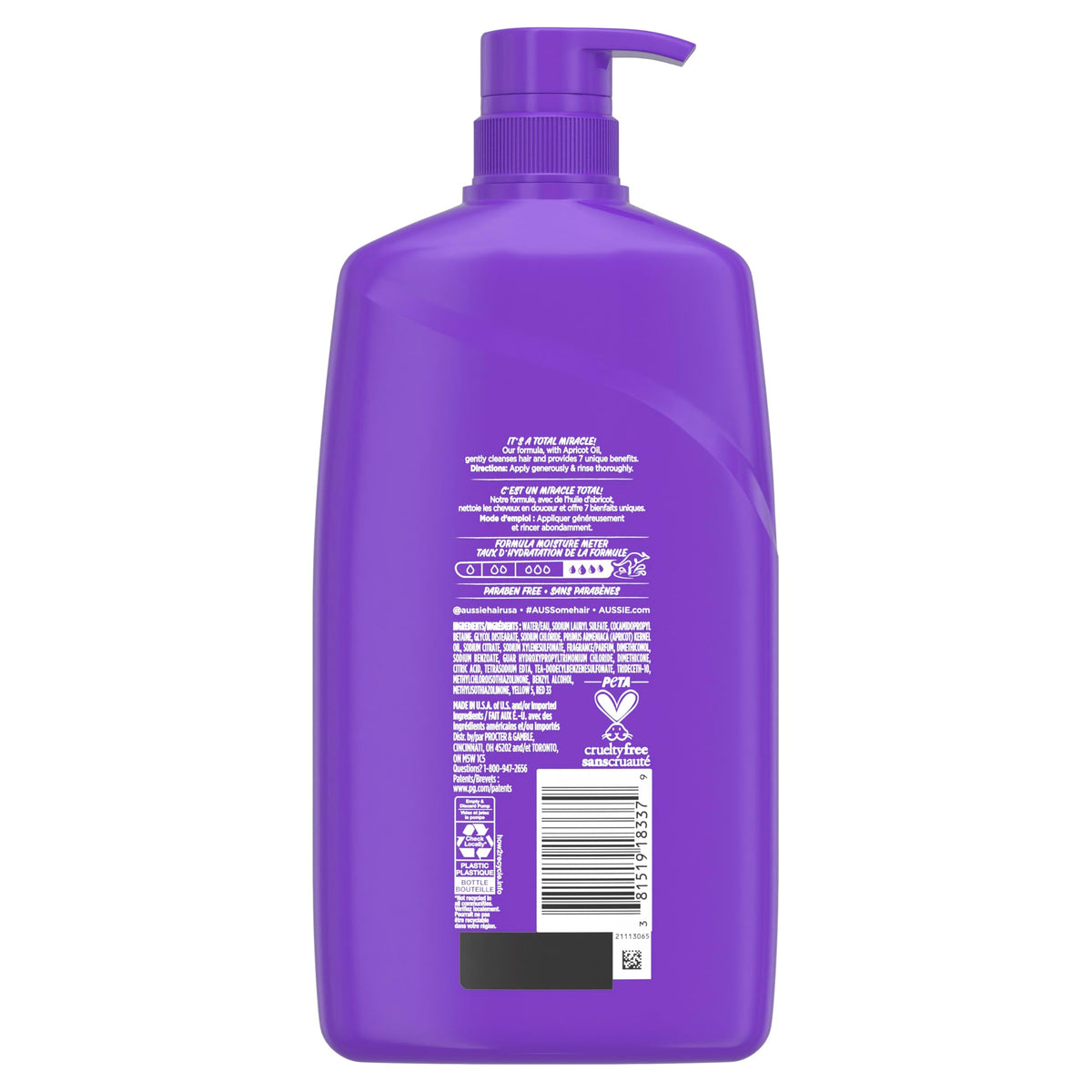 Aussie creamy foam texture close-up showing lather and conditioning feel