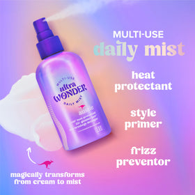 Aussie mist spraying from bottle to demonstrate lightweight application