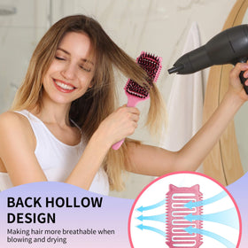Aussumy brush detangling and defining natural curls without rough pulling
