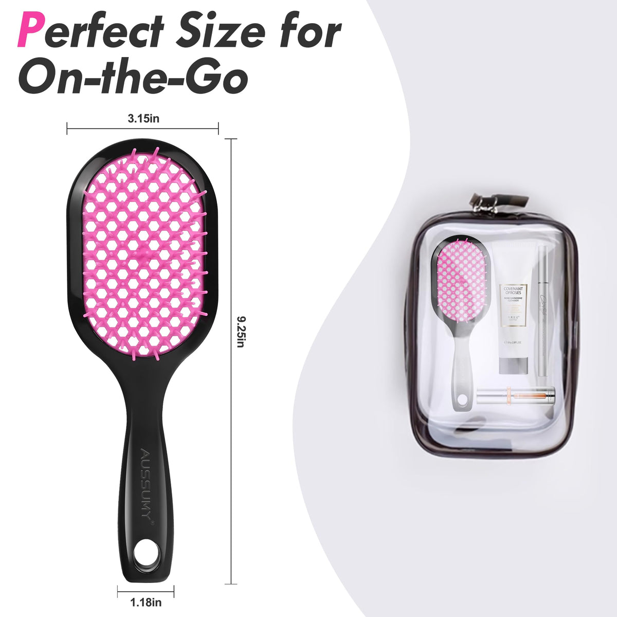 Aussumy lifestyle image of family brushing hair with minimal pulling and smiles