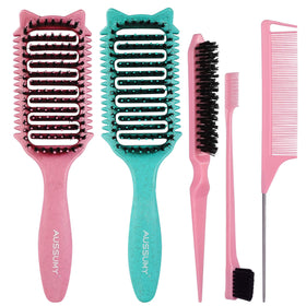 Aussumy front view of two-pack brushes shows tools and packaging for easy selection