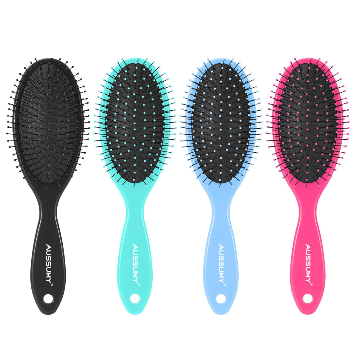 Aussumy front view showing four-pack brushes, practical and portable