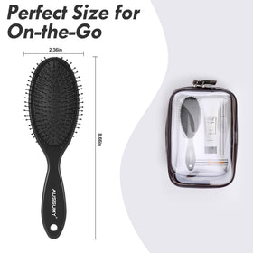 Aussumy retail packaging showing two brushes ready for home or travel use