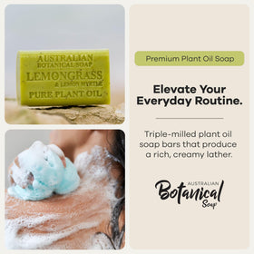 Australian Botanical Soap close-up texture of triple-milled bar showing dense feel