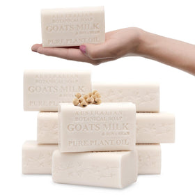 Australian Botanical Soap front packaging showing product and gentle benefit