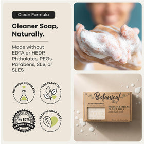 Australian Botanical Soap label and ingredients list showing natural formula