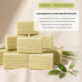 Australian Botanical Soap lather in hand demonstrating creamy cleansing and rinseability