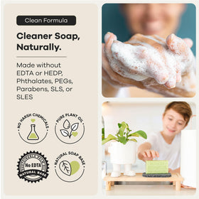 Australian Botanical Soap sea salt bar beside bath indicating invigorating ocean minerals