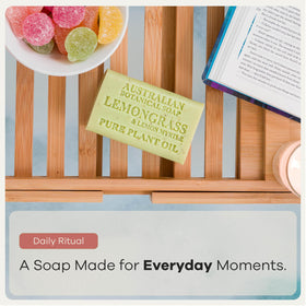 Australian Botanical Soap with shea butter ingredient emphasizing moisturizing lather