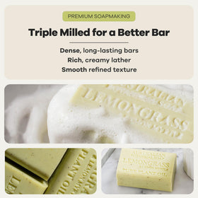 Australian Botanical Soap size comparison with a phone showing large 6.6 oz bar