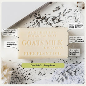 Australian Botanical Soap overhead tray of eight distinct bars showcasing variety pack
