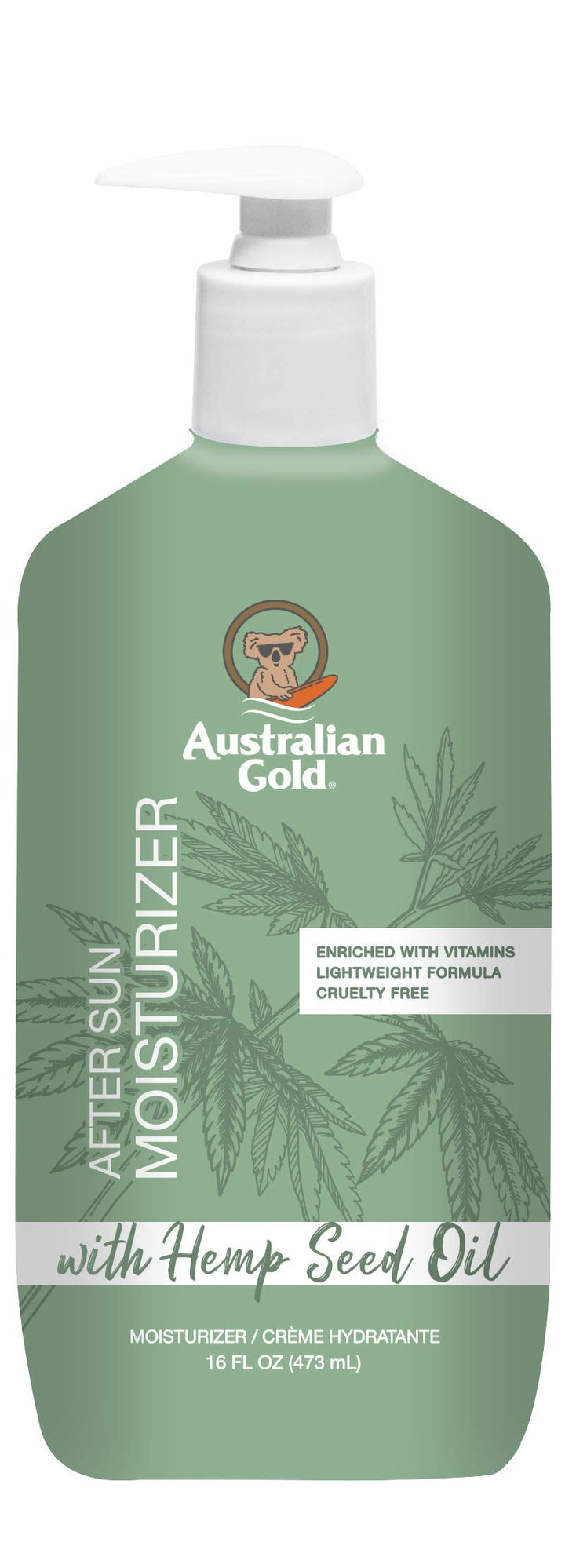 Australian Gold front bottle view showing product and benefits