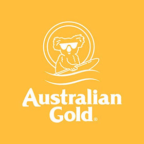 Australian Gold applied on skin at beach showing soothing hydration