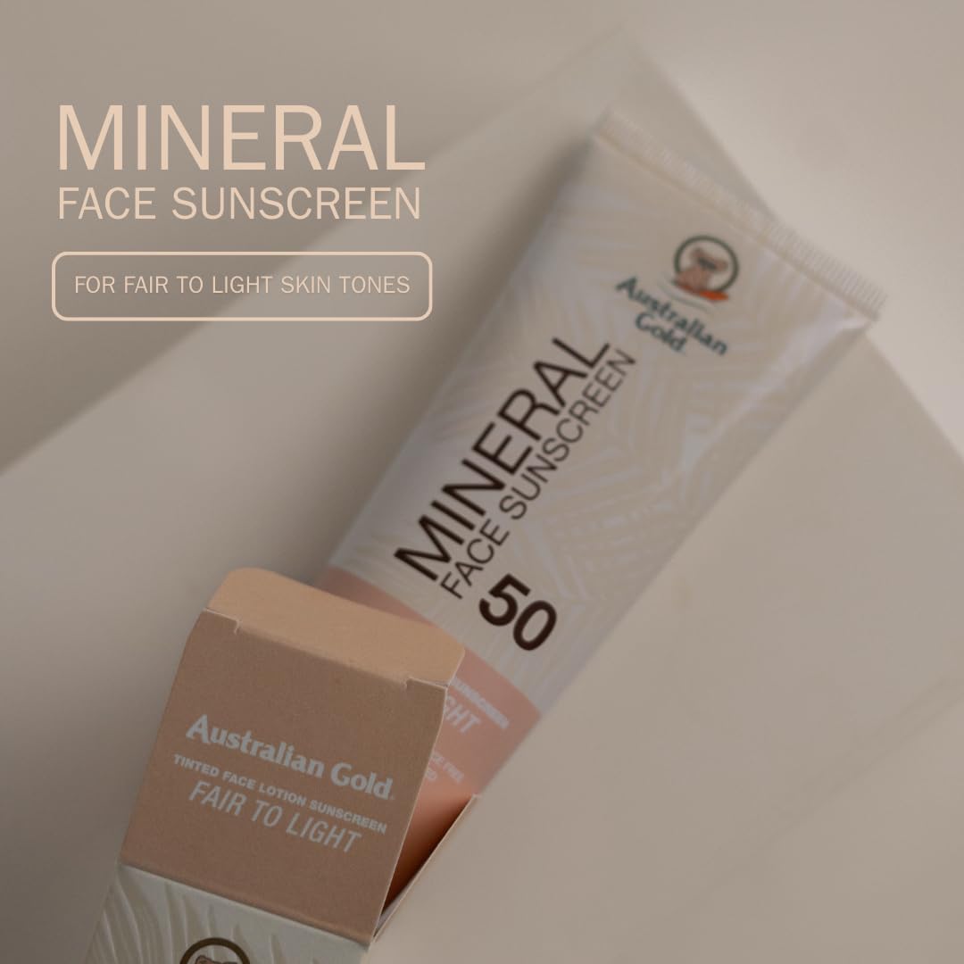 Australian Gold before and after comparison blurring imperfections effectively