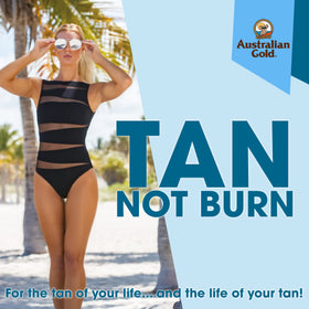 Australian Gold hand applying lotion to arm for smooth tan extension