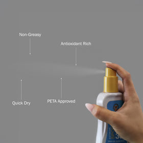 Australian Gold spray-gel texture close-up showing quick-absorbing finish