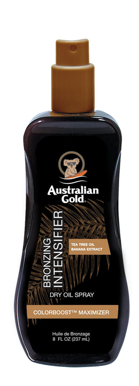 Australian Gold front packaging showing bottle and branding for instant bronzing
