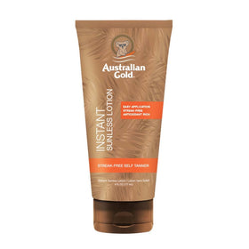 Australian Gold front packaging showing 6oz bottle and branding benefit: clear identity