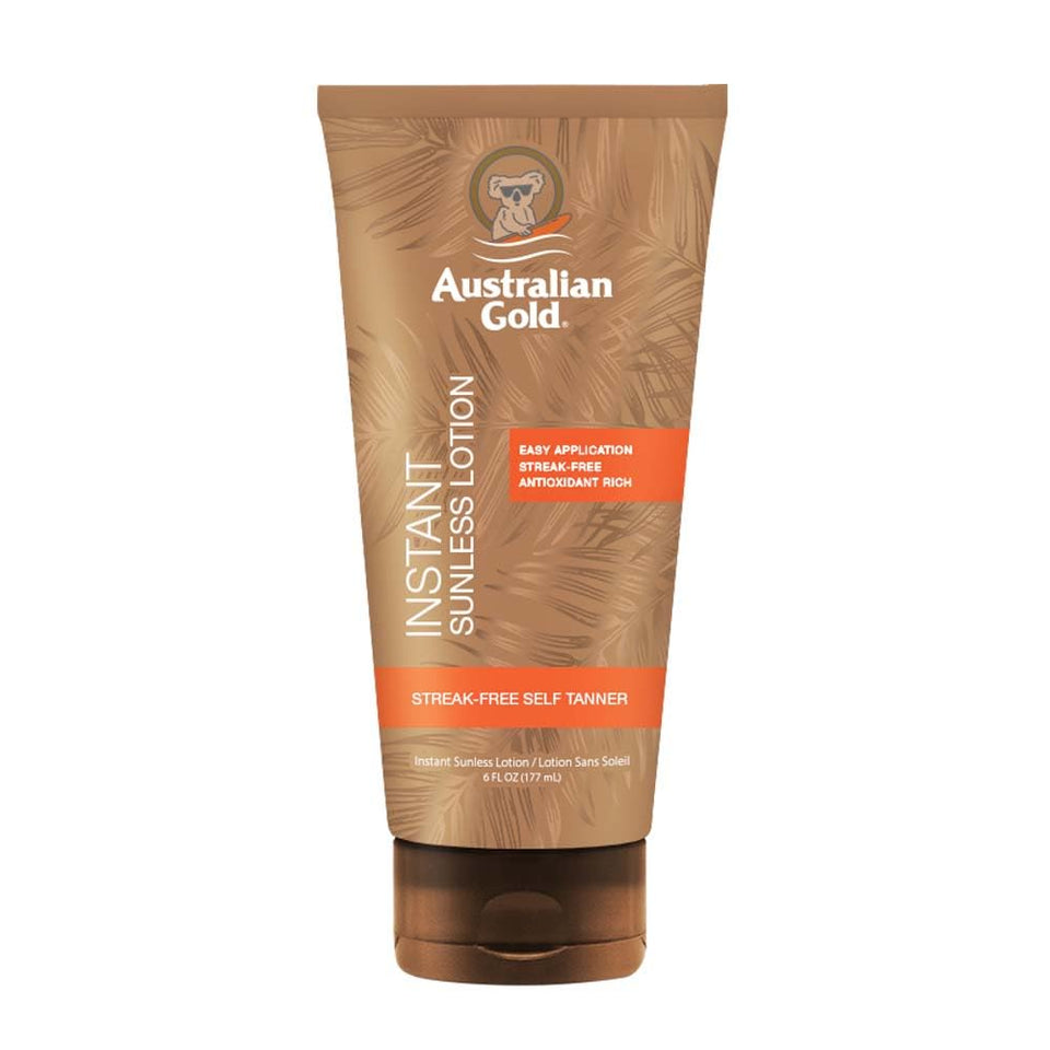 Australian Gold front packaging showing 6oz bottle and branding benefit: clear identity