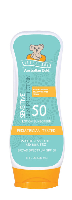 Australian Gold Little Joey front packaging showing SPF 50 protection