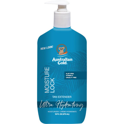 Australian Gold front packaging showing two 16 oz pumps and clear labeling for convenience