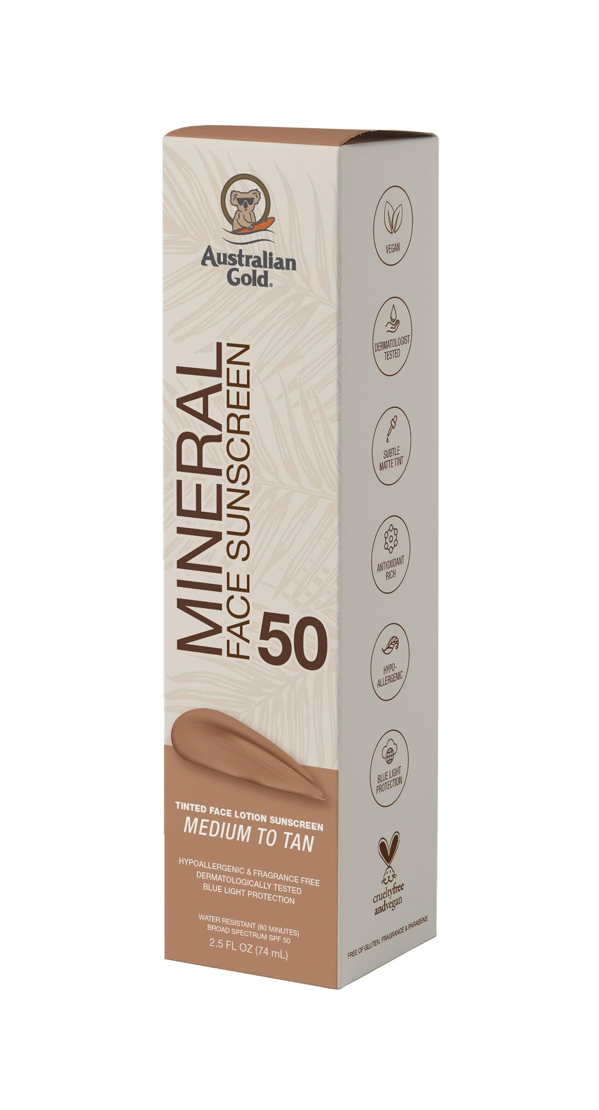 Australian Gold tube open with product visible and easy dispense
