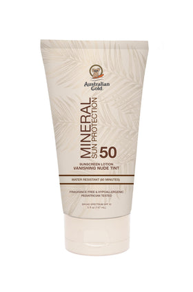 australian gold front packaging showing clear SPF50 labeling and easy identification