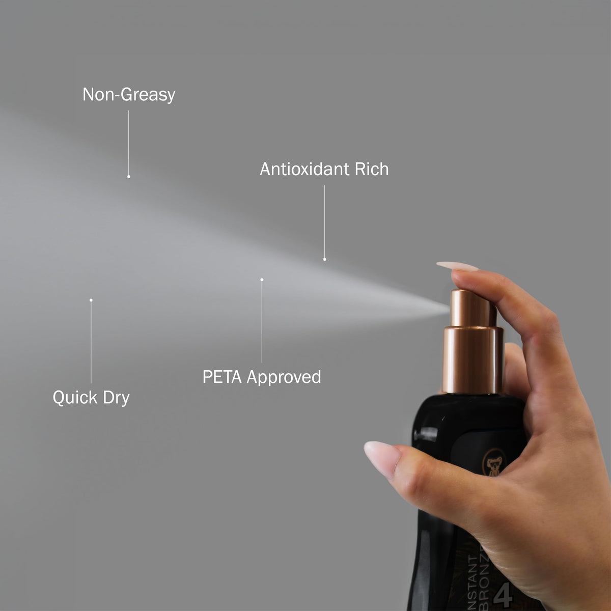 Australian Gold pump nozzle detail for controlled, mess-free application