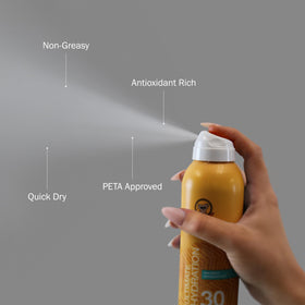 Australian Gold fine spray mist demonstrating quick, even application and coverage