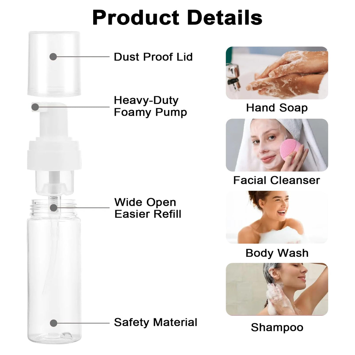 Autdor dispensing foam into hand illustrating quick lather and efficient use