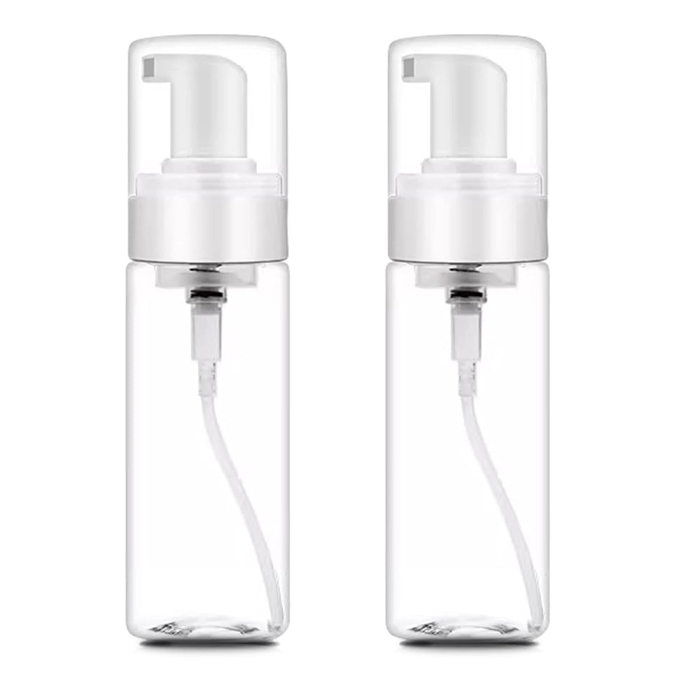 Autdor front view of two clear 200ml foam dispensers showing design and capacity