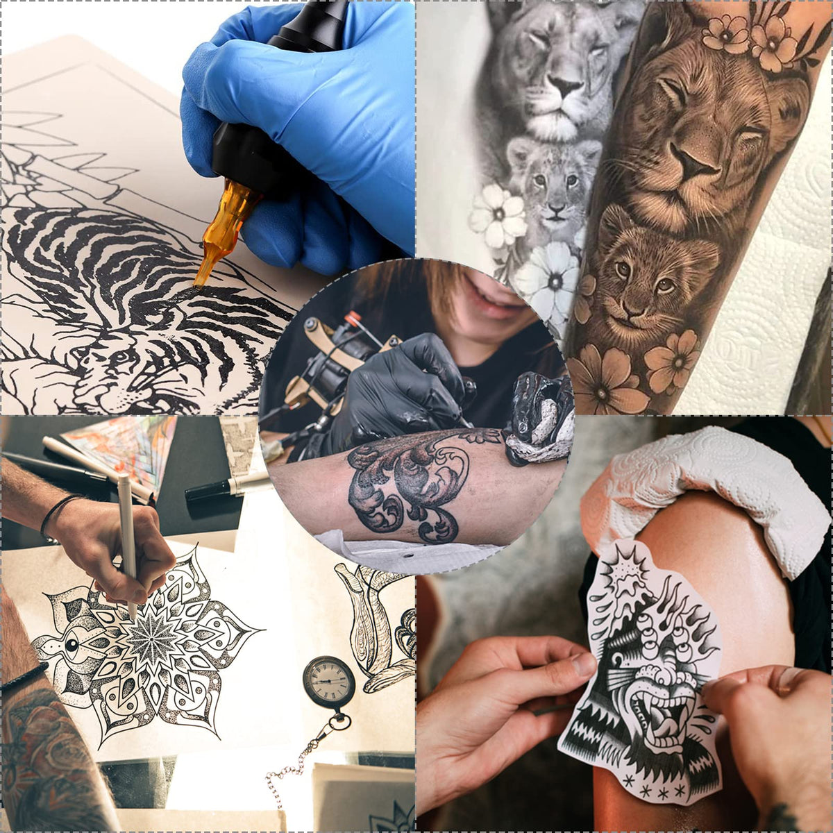Autdor lifestyle workstation setup showcasing kit in use to streamline tattoo training sessions