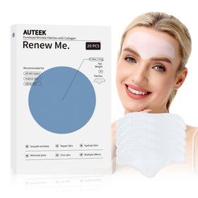 Auteek front packaging showing 20 patches and benefits