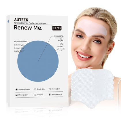 Auteek front packaging showing 20 patches and benefits