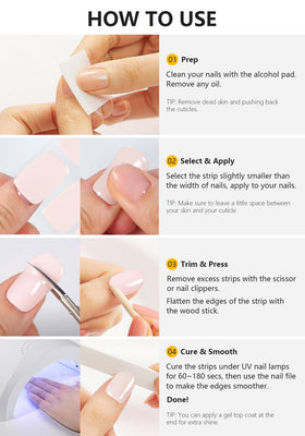 AutyaMee lifestyle shot of woman showing finished French manicure for salon finish