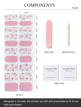 AutyaMee nail strips held in hand showing size options and easy fit